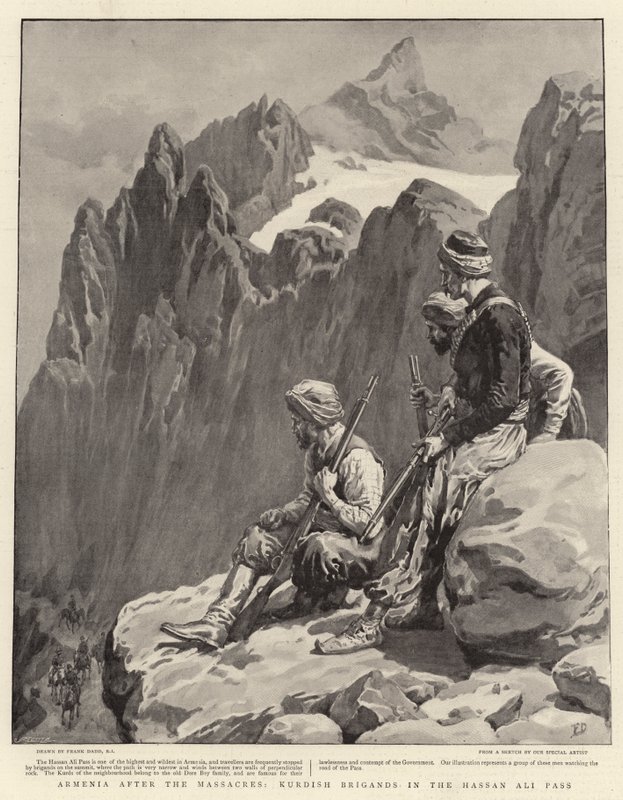 Armenien efter massakrerne, kurdiske brigader i Hassan Ali-passet af Frank Dadd