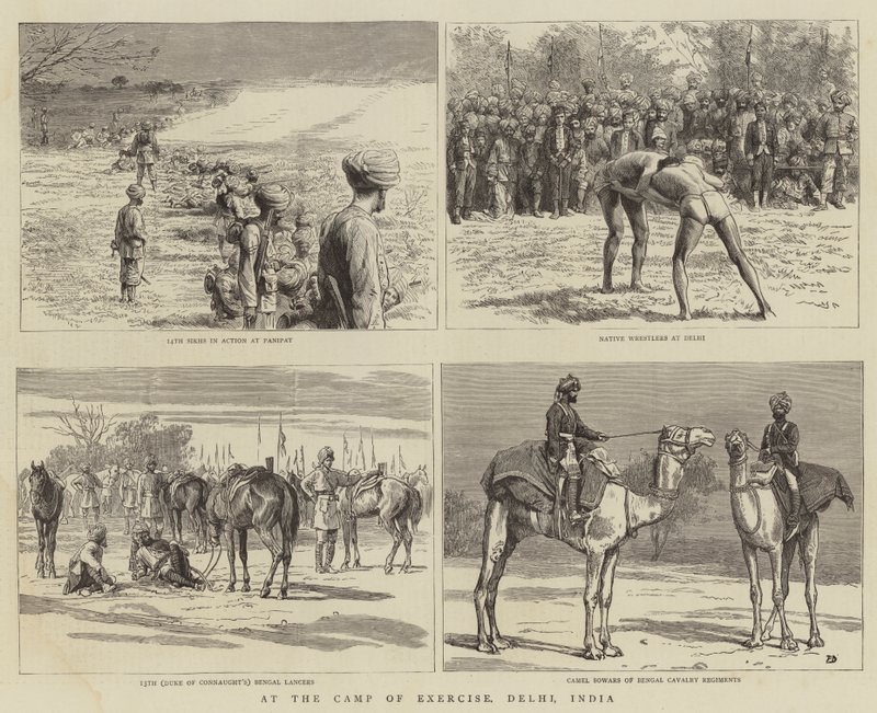 I træningslejren, Delhi, Indien af Frank Dadd