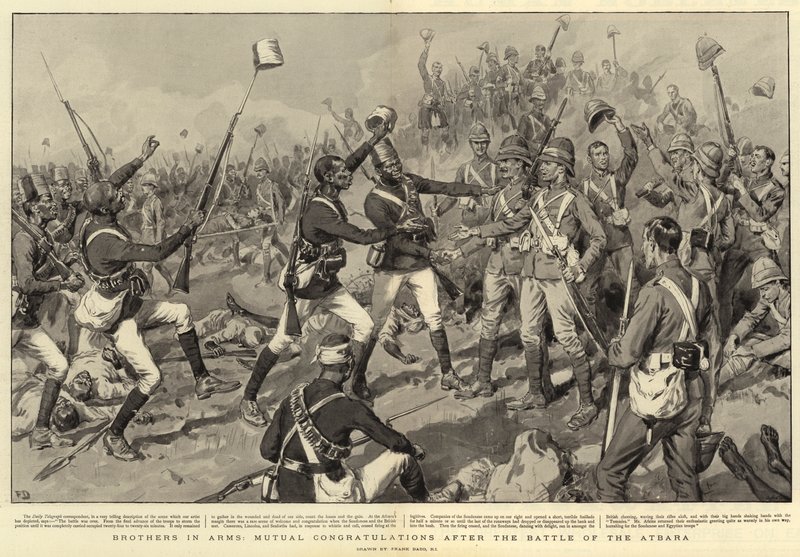 Brothers in Arms, gensidigt tillykke efter slaget ved Atbara af Frank Dadd