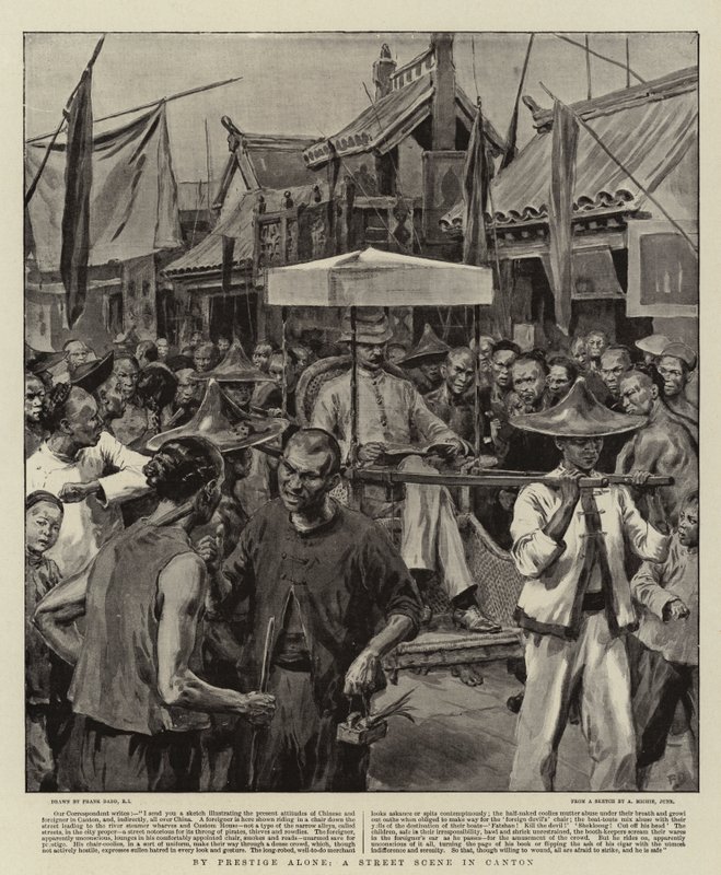 Af Prestige Alone, A Street Scene in Canton af Frank Dadd