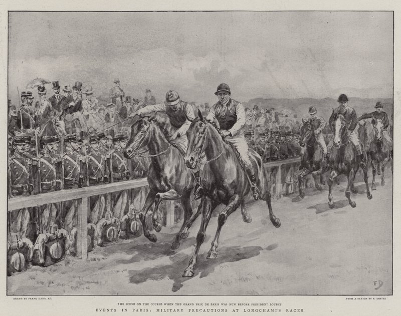 Begivenheder i Paris, Militære forholdsregler ved Longchamps Races af Frank Dadd