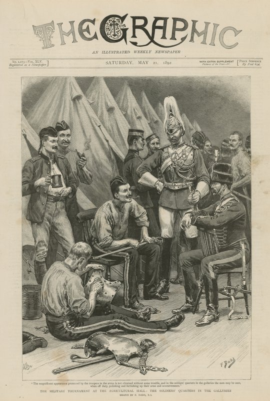 Militærturneringen ved Landbrugshallen af Frank Dadd