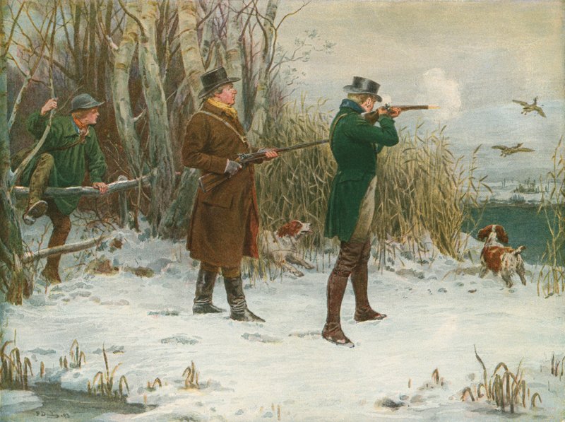 Vildand-skydning ved juletid af Frank Dadd