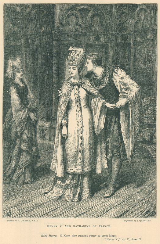 Illustration til Shakespeares kong Henry V af Frank Dicksee