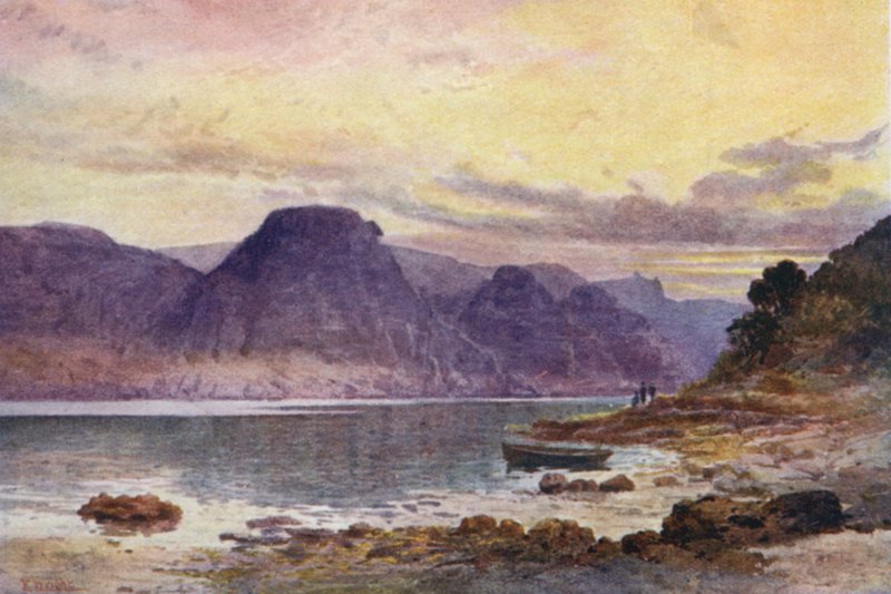 New Zealand: Okahumoko Bay, Whangaroa (farvelitografi) af Frank H Wright