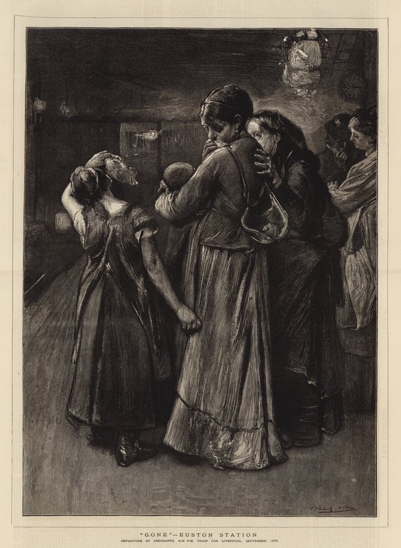 Væk, Euston Station af Frank Holl