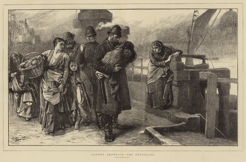 London Sketches - The Foundling af Frank Holl