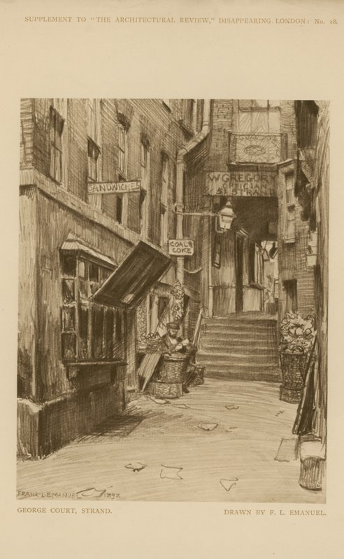 George Court on the Strand (gravering) af Frank Lewis Emanuel