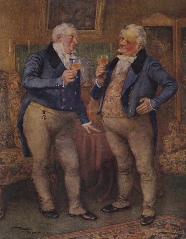 Cheeryble Brothers (farvelitografi) af Frank Reynolds