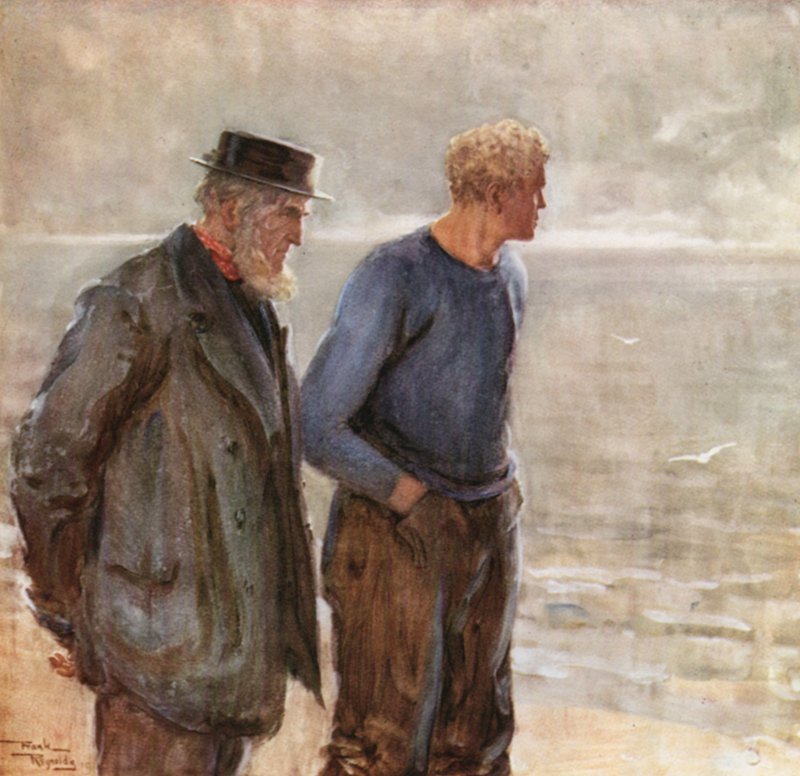 Hr. Peggotty og skinke (farvelitografi) af Frank Reynolds