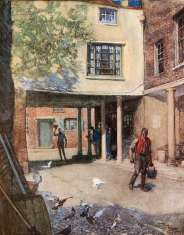 The Bull Inn, Rochester (farvelitografi) af Frank Reynolds