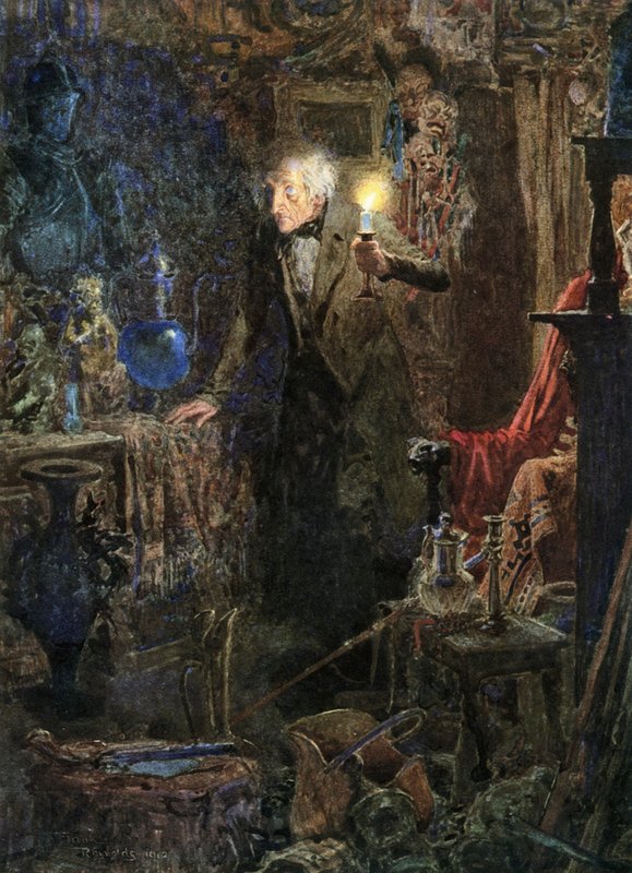The Old Curiosity Shop (farvelitografi) af Frank Reynolds