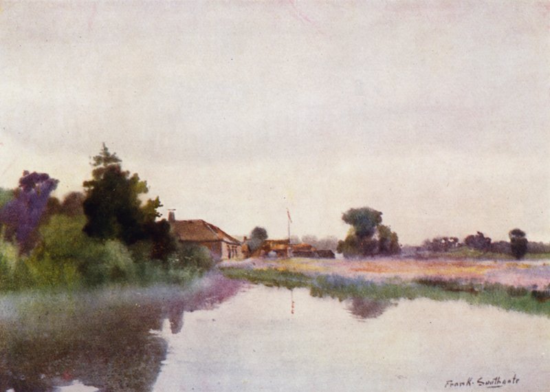 Norfolk Broads: Rising Mists, Coltishall af Frank Southgate