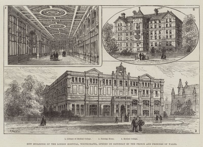 Nye bygninger på London Hospital, Whitechapel, åbnede lørdag af prinsen og prinsessen af Wales af Frank Watkins