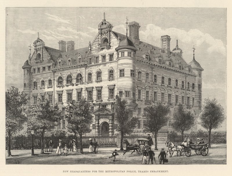 Nyt hovedkvarter for Metropolitan Police, Thames Embankment af Frank Watkins