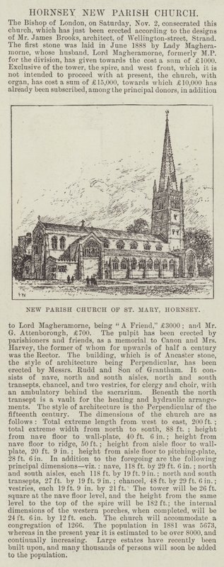 New Parish Church of St Mary, Hornsey af Frank Watkins