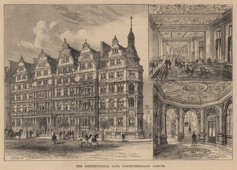 The Constitutional Club, Northumberland Avenue af Frank Watkins