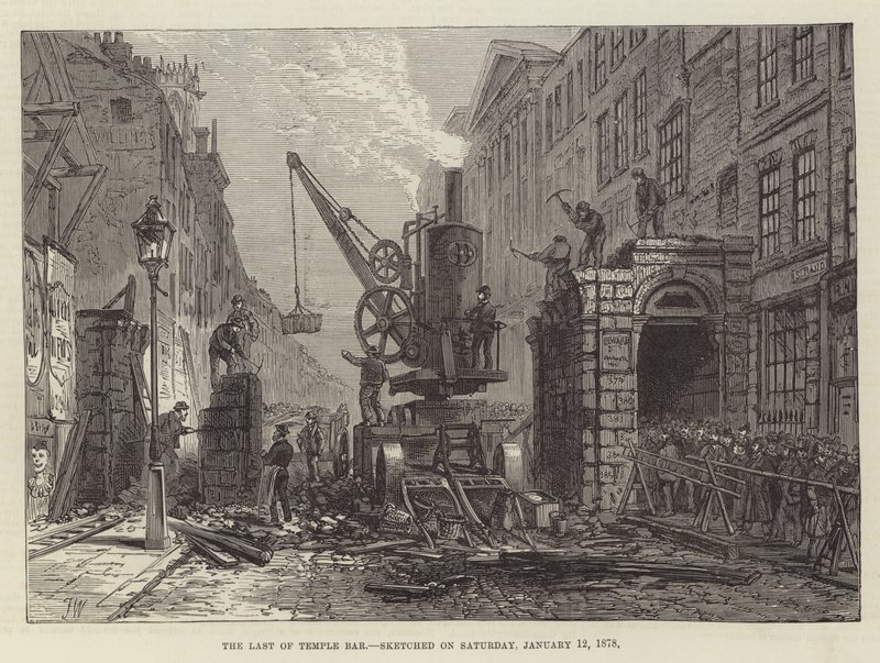 The Last of Temple Bar, skitseret lørdag den 12. januar 1878 af Frank Watkins