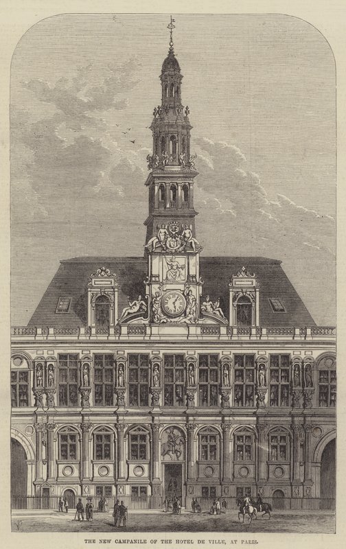 Den nye Campanile af Hotel de Ville i Paris af Frank Watkins