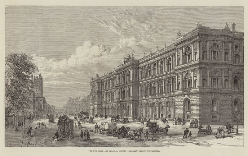 The New Home and Colonial Offices, Parliament-Street, Westminster af Frank Watkins
