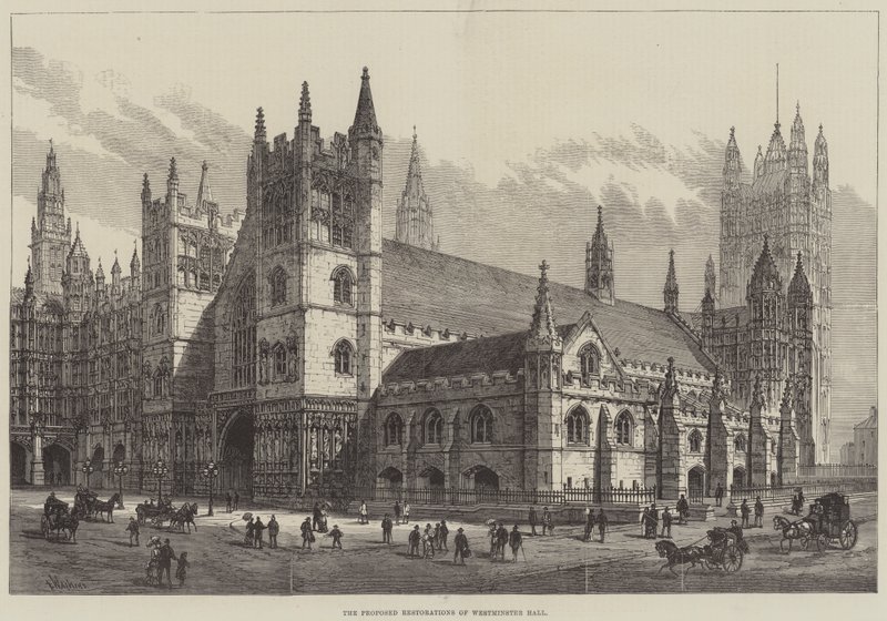 De foreslåede restaureringer af Westminster Hall af Frank Watkins