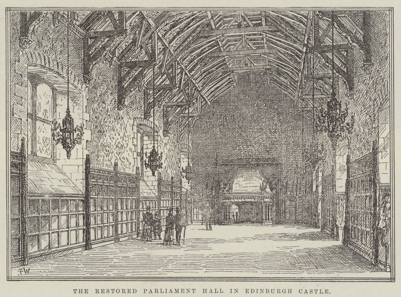 Den restaurerede parlamentssal i Edinburgh Castle af Frank Watkins