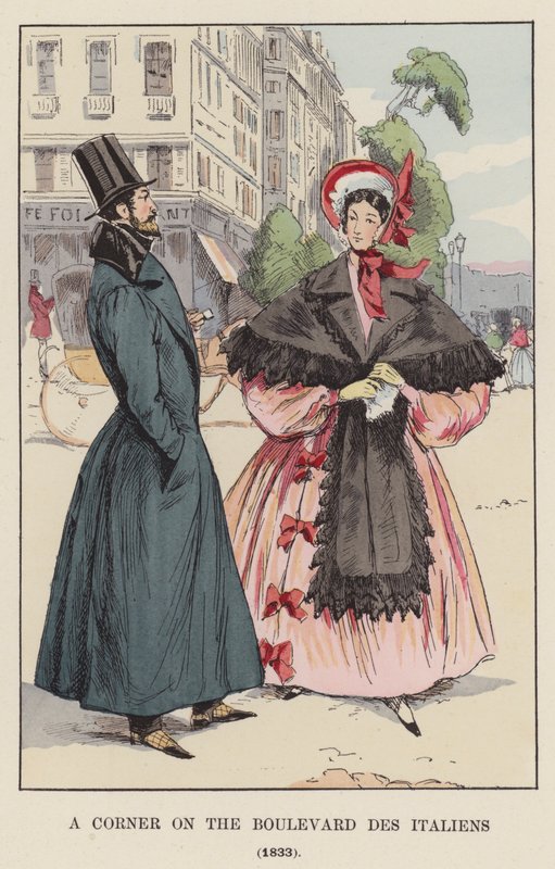 Et hjørne på Boulevard des Italiens, 1833 af François Courboin
