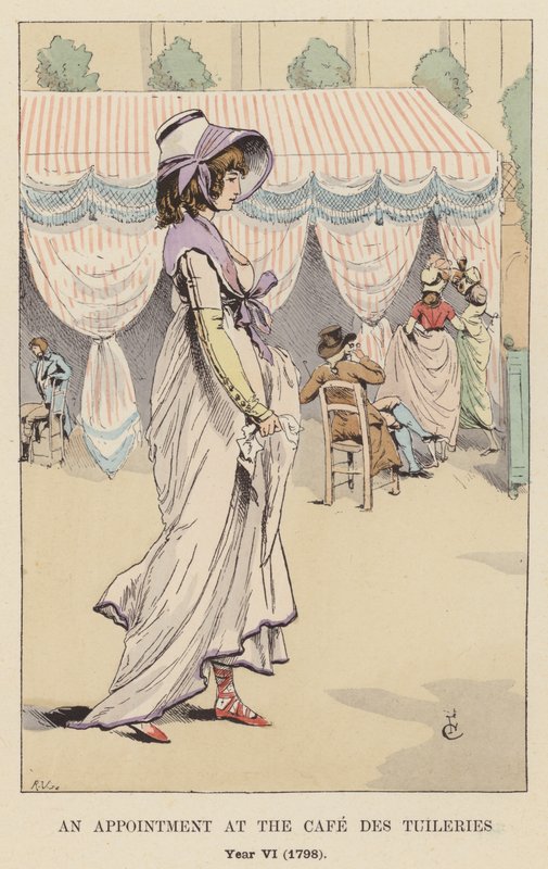 En aftale på Cafe des Tuileries, år VI, 1798 af François Courboin