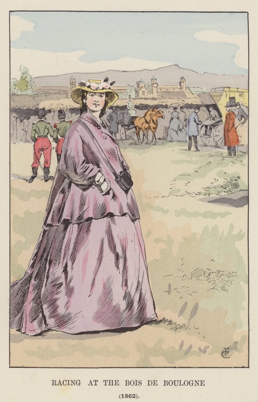 Racing ved Bois de Boulogne, 1862 af François Courboin