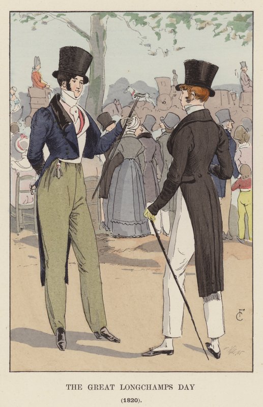The Great Longchamps Day, 1820 af François Courboin