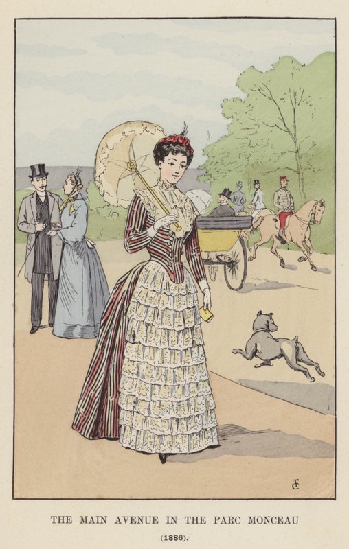 Main Avenue i Parc Monceau, 1886 af François Courboin