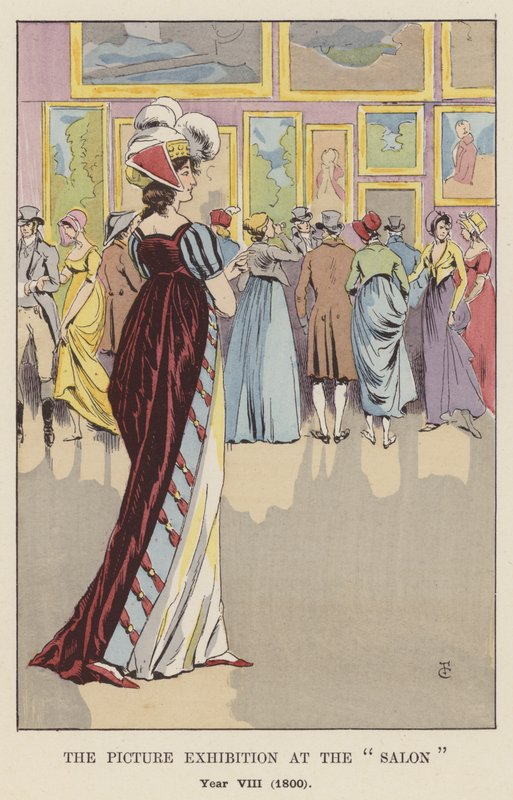 Billedudstillingen i salonen, år VIII, 1800 af François Courboin
