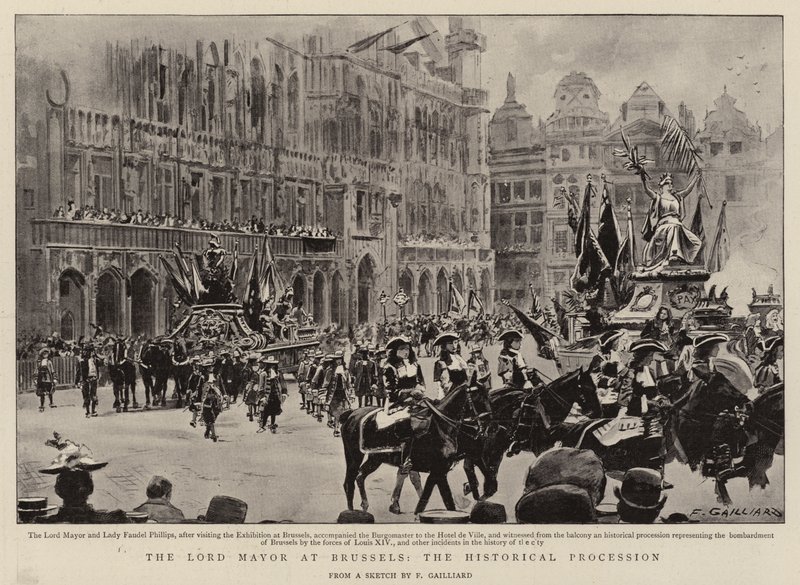 Borgmesteren i Bruxelles, det historiske optog af Frans Gaillard