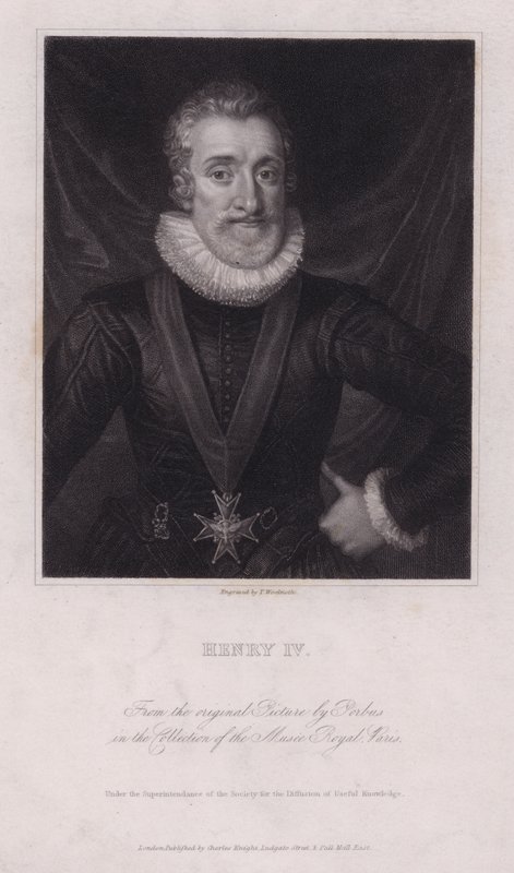Henrik IV, konge af Frankrig (gravering) af Frans II (after) Pourbus
