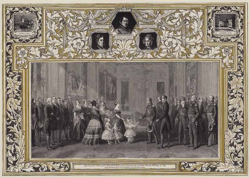 Hendes Majestæt Dronningen modtog kong Louis Philippe i Windsor Castle, 8. oktober 1844 af Franz Xaver Winterhalter