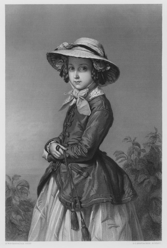 Prinsessen af Belgien, fra billedet i Den Kongelige Samling af Franz Xaver after Winterhalter