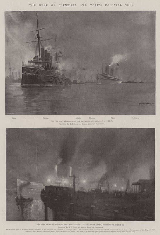 Hertugen af Cornwall og Yorks Colonial Tour af Fred T. Jane