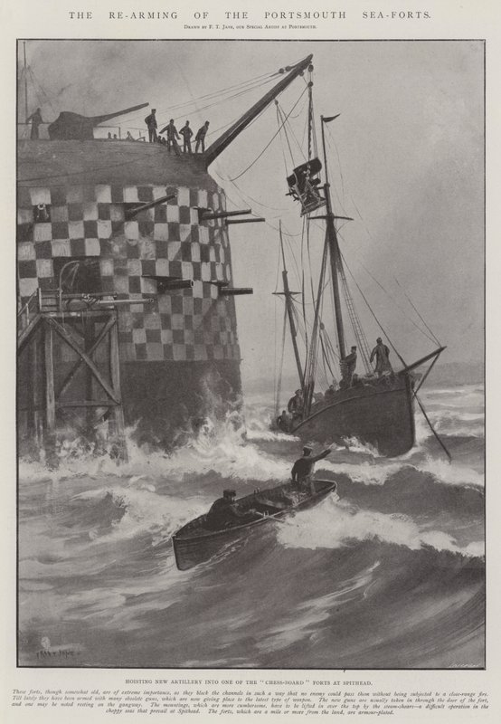 Genbevæbningen af Portsmouth Sea-Forts af Fred T. Jane