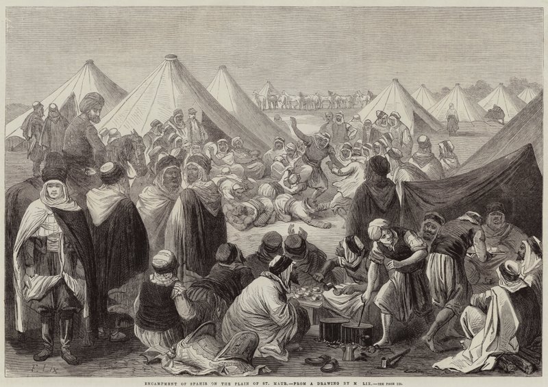 Spahis lejr på St Maur-sletten af Frederic Theodore Lix