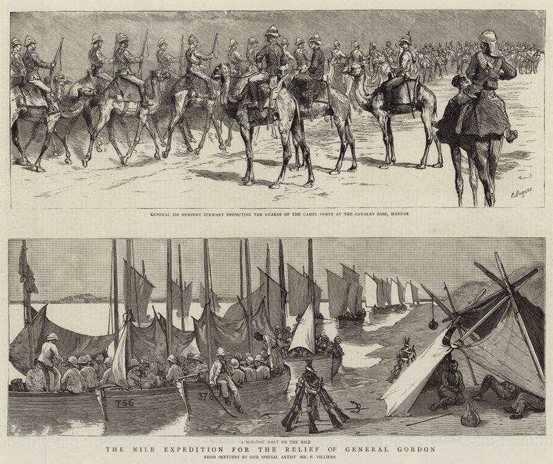 Nilekspeditionen til nødhjælp for general Gordon af Frederic Villiers