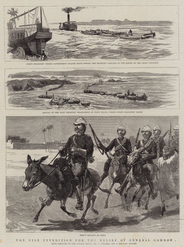 Nilekspeditionen til nødhjælp for general Gordon af Frederic Villiers