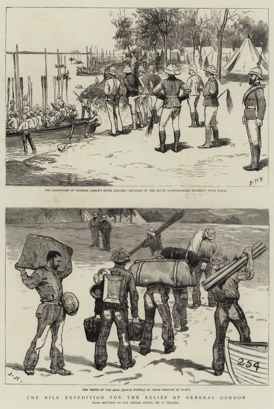 Nilekspeditionen til nødhjælp for general Gordon af Frederic Villiers