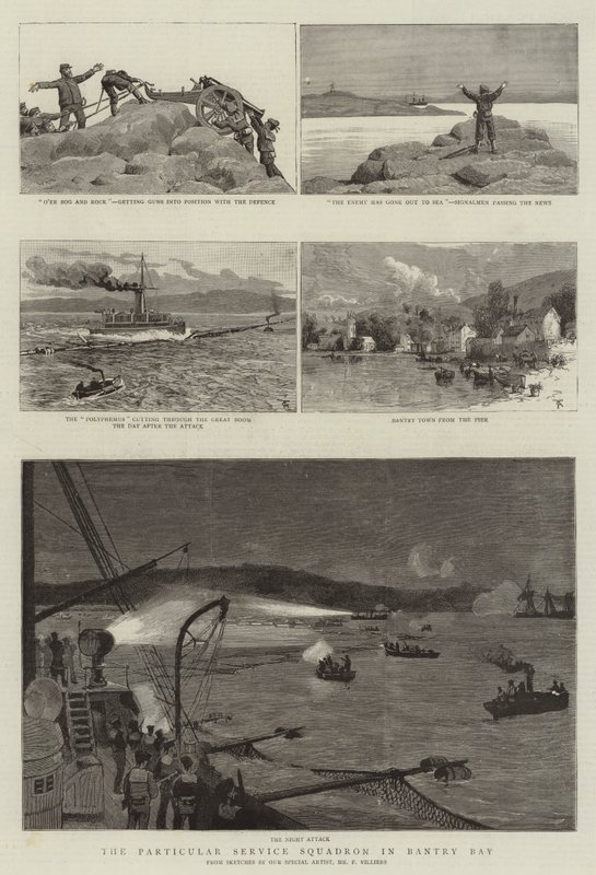 Special Service Squadron i Bantry Bay af Frederic Villiers