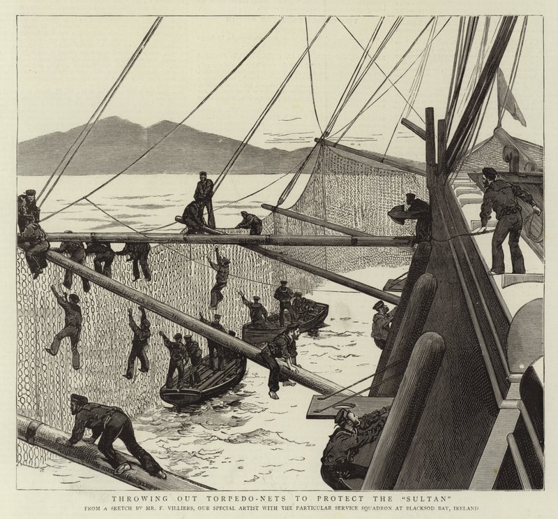 Smid torpedo-net ud for at beskytte sultanen af Frederic Villiers