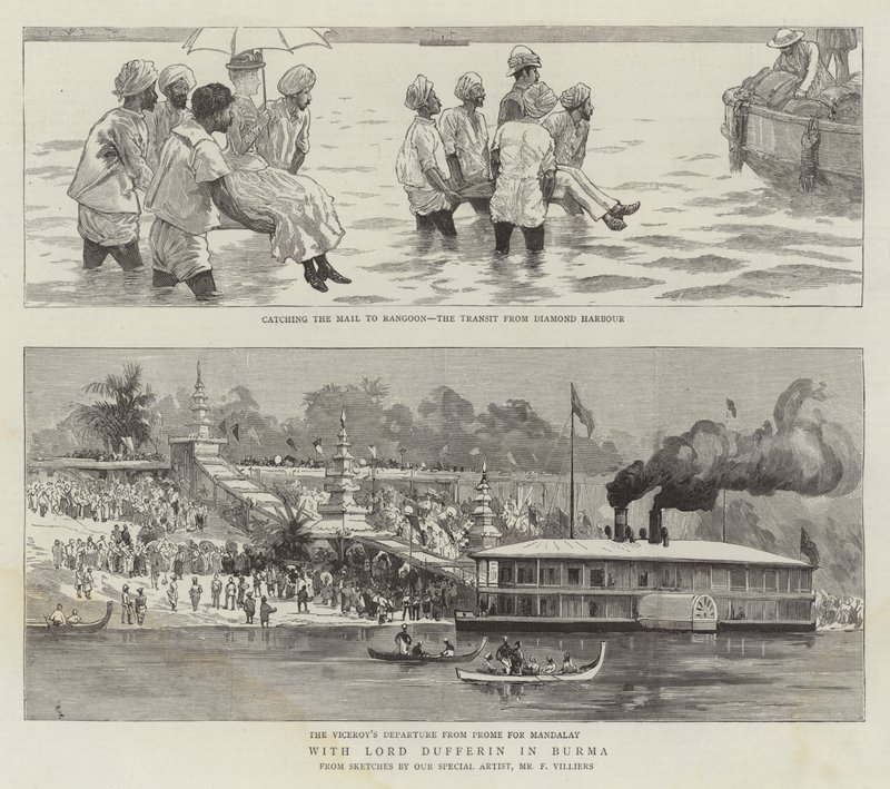 Med Lord Dufferin i Burma af Frederic Villiers