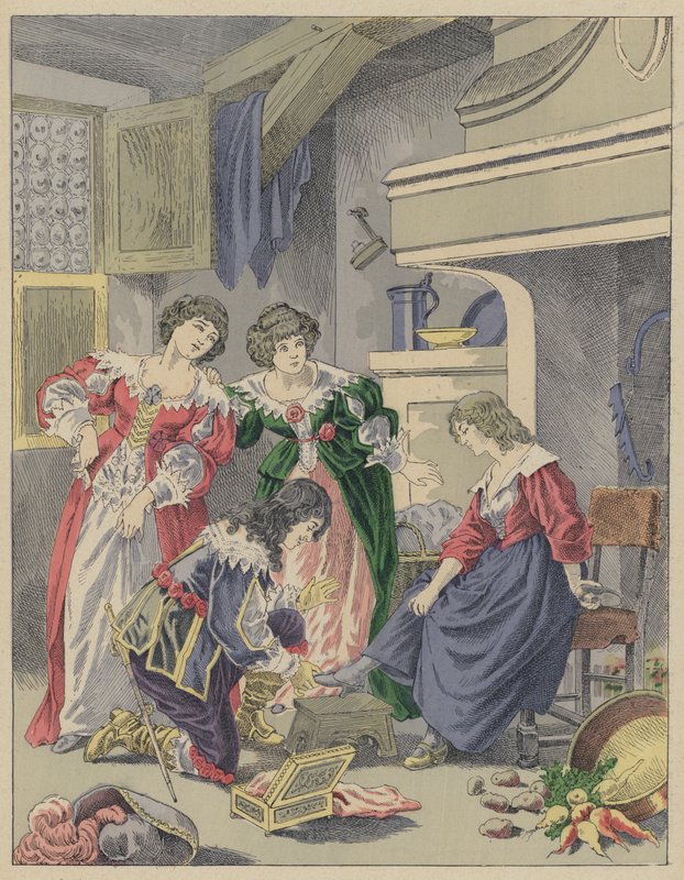 Cendrillon, Askepot (farve litho) af Frederic Theodore (after) Lix