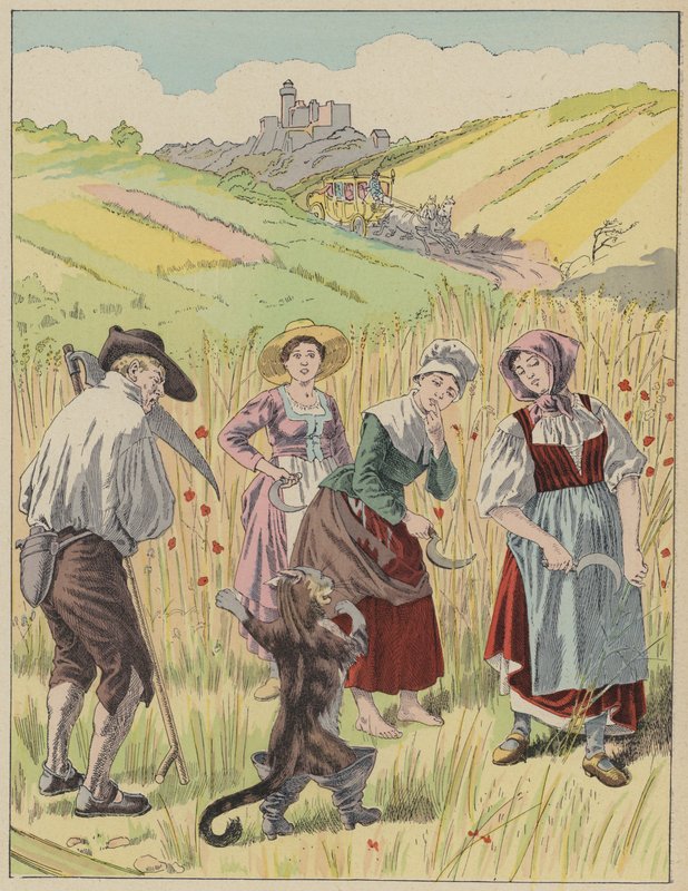 Le Chat Botte, Puss In Boots (farve litho) af Frederic Theodore (after) Lix