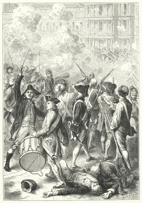 Stormning af Tuileries Palace af sans-culottes af Frederic Theodore (after) Lix