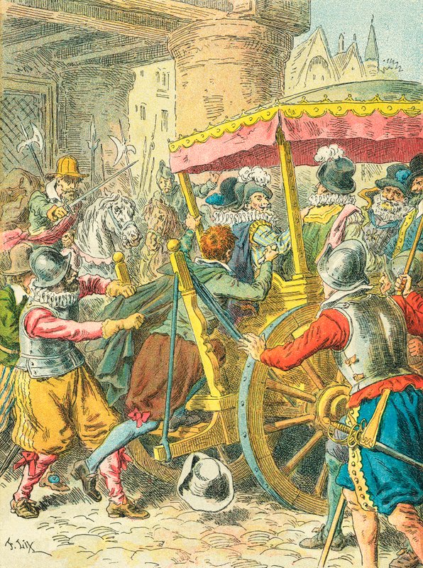 Mordet på kong Henrik IV af Frankrig af Frederic Theodore Lix
