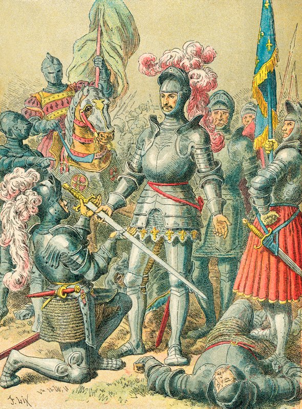 Kong Frans I i slaget ved Pavia af Frederic Theodore Lix